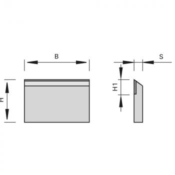 Zeichnung: Stehle 50400032 569 Streifenhobelmesser HW